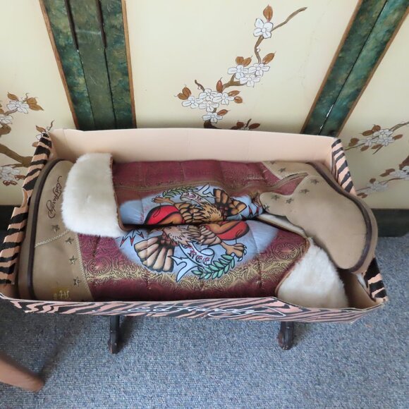 ED HARDY KNEE HIGH LINED BOOTS NEW wotag - Picture 14 of 15